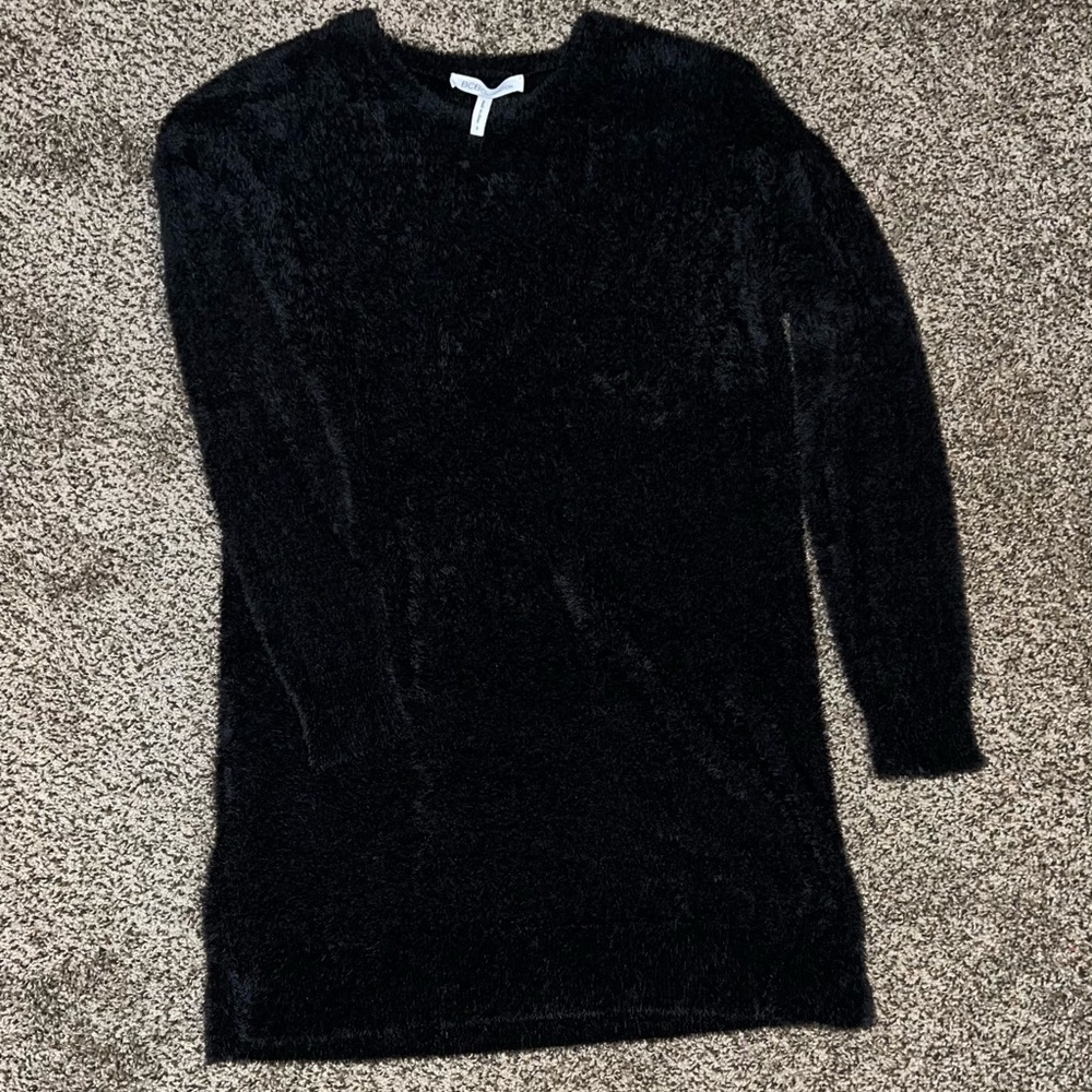 Black Fuzzy BCBGeneration Dress Size Small
